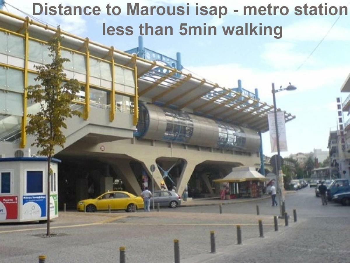 Spacious Apartment Next To Metro - Marousi Atenas Exterior foto
